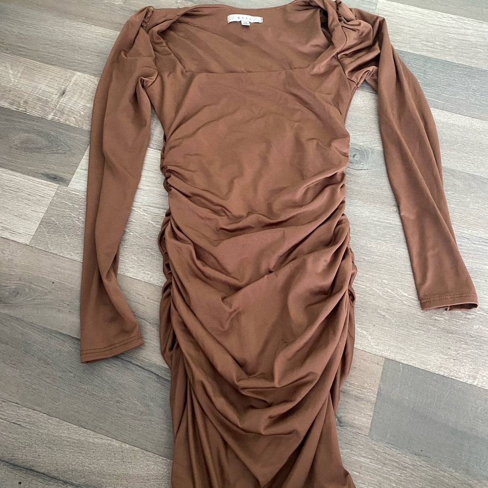 xs brown dress